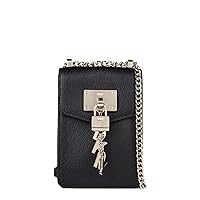 DKNY Women's Everyday Multipurpose Handbag Crossbody, Black/Gold Elissa Small, One Size US