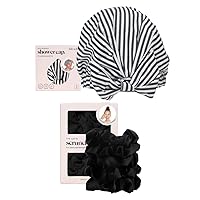 Kitsch Luxury Shower Cap and Satin Scrunchies Bundle with Discount