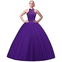 Halter Quinceanera Dress Prom Pageant Party Sweet 16 Ball Gowns