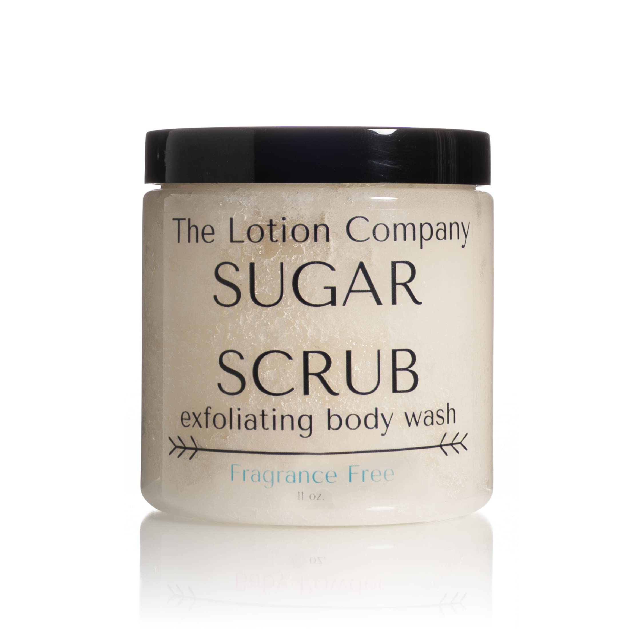 The Lotion Company Sugar Scrub Exfoliating Body Wash, Paraben Free, Cruelty Free, Made in USA, Bath and Shower Exfoliator, Fragrance Free - Unscented