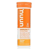 Nuun Immunity Orange Citrus Electrolyte Drink Tablets, 10 Tablets (Pack of 8)