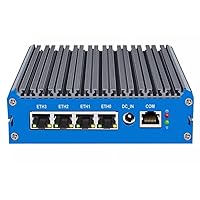 PARTAKER Micro Firewall Appliance, Firewall Mini PC, Router PC, Intel Alder Lake-N 12th Gen N100, H1, 4 x 2.5GbE I226-V, HDMI, DP, COM, SIM Card Slot, 16GB DDR5 RAM, 1TB SSD