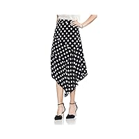 Vince Camuto Womens Polka-Dot Asymmetrical Skirt