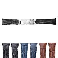 20mm Leather Watch Band Strap Compatible with Rolex Datejust Submariner GMT Explorer