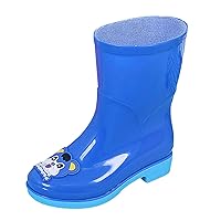 Kids Rain Boots Toddler Girls & Boys Rain Boots Memory Foam Insole and Easy-on Handles Small Rain Boots (E-Blue, 13.5 Little Child)