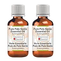 Pure Palo Santo Essential Oil (Bursera graveolens) Steam Distilled (Pack of Two) 100ml X 2 (6.76 oz)