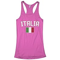 Threadrock Women's Italia Flag Racerback Tank Top