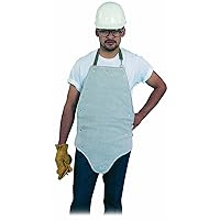 CL118 3.5-Ounce Split Leather Kick Back Apron, Pearl Grey