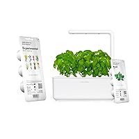 Click and Grow Smart Garden 3 Indoor Herb Garden with Grow Light (3 Basil Plant Pods Included) and Experimental (seedless) Plant Pods Bundle