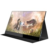 Portable Monitor USB-C 4K 17.3'' HDR FHD IPS Laptop W/Smart Cover & Dual Speakers External for PC Phone PS4 Xbox Switch Slide, 4K touch screen