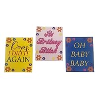 Melody Jane Dolls Houses Dollhouse Pop Music Lyrics Posters Miniature Home Décor Accessory 1:12 Scale