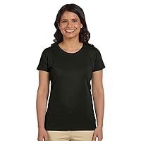 Ladies Organic Cotton T-Shirt, Black, XX-Large. ( Pack10 )