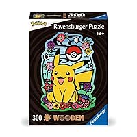 Ravensburger Pokemon Pikachu Shaped 300 Piece Wooden Puzzles for Adults and Kids Age 12 Years Up