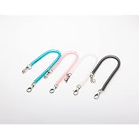 S004BL Back Belt Loop, Easy Installation, Long Coil Keychain, Blue