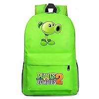 Game Plants vs. Zombies Cosplay Backpack Casual Daypack Day Trip Travel Hiking Bag Carry on Bags Green /2