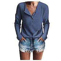 Women Long Sleeve Tshirt,Women Long Sleeve V-Neck Zip Design Sweatshirt T Shirt Solid Casual Loose Basic Tunic Tops