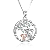 POPLYKE Elephant Necklace Mothers Day Gifts for Mom from Daughter Sterling Silver Mother Daughter Necklace Jewelry for Women Daughter Girls