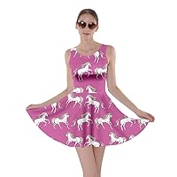 CowCow Womens Fun Outfit Unicorn Fancy Party Castle Princess Party Skater Dress, XS-5XL