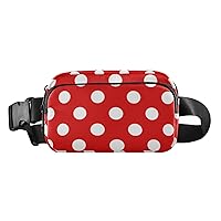 Polka Dot Red Fanny Packs for Women Men Everywhere Belt Bag Fanny Pack Crossbody Bags for Women Fashion Waist Packs with Adjustable Strap Sling Bag for Outdoors Sports Travel Shopping