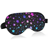 Space Galaxy Constellation Eye Mask for Sleep Light Blocking Funny Sleeping Mask with Adjustable Strap Colorful Stars Soft Lightweight Eye Cover Blindfold for Men Women Work Travel Naps