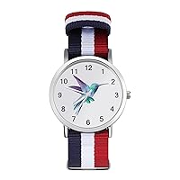 Hummingbird Women's Watch with Braided Band Classic Quartz Strap Watch Fashion Wrist Watch for Men