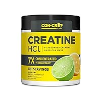 Creatine HCl Powder| Supports Muscle, Cognitive, and Immune Health | Lemon Lime Flavored Creatine (100 Servings)