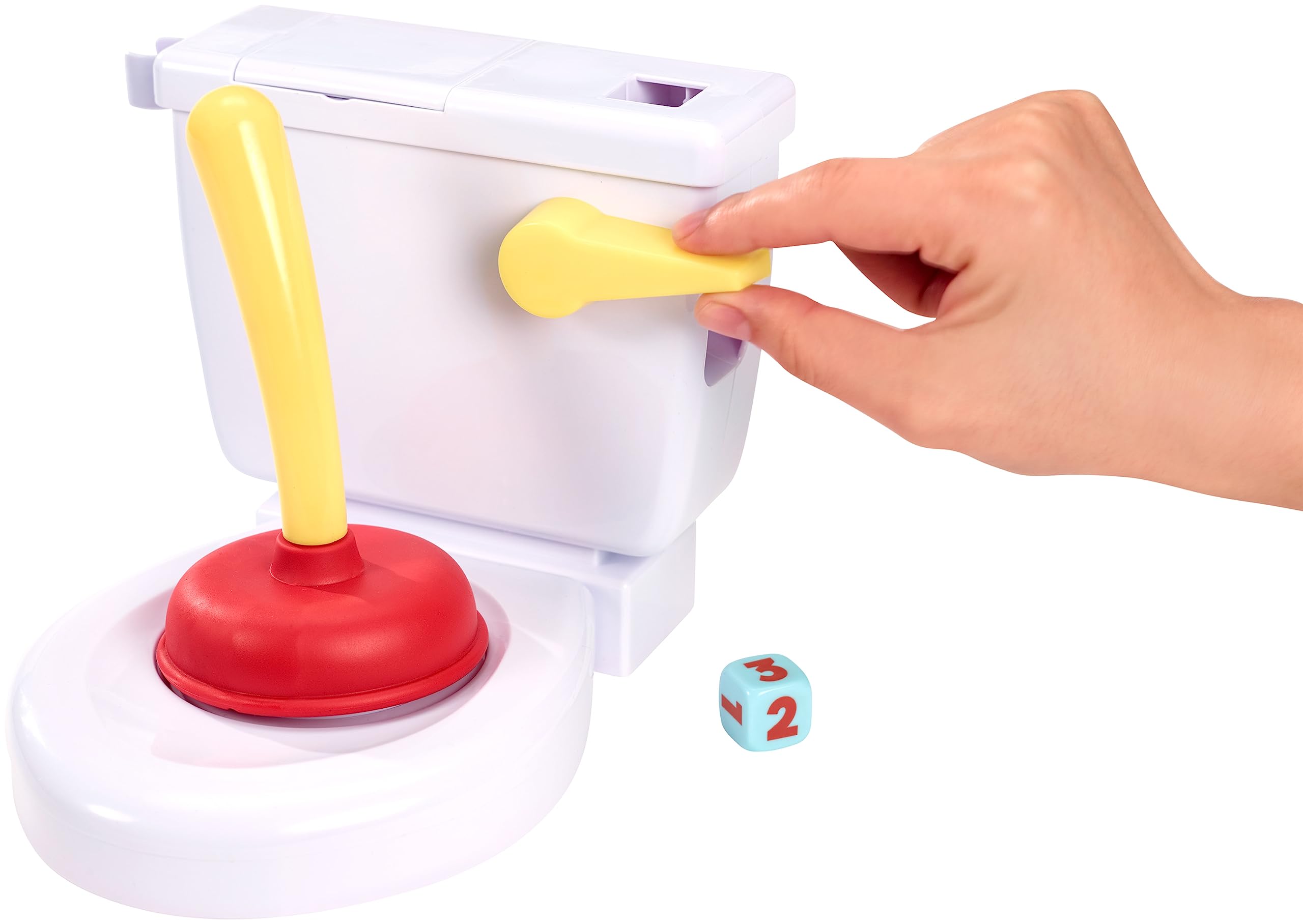 Mattel Games Flushin' Frenzy Kids Game, Family Game with Toilet & Plunger, Grab the Flying Poop for 2-4 Players