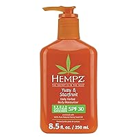 Yuzu & Starfruit Daily Herbal Lotion with Broad Spectrum SPF 30 - Fragranced, Paraben-Free Sunscreen and Moisturizer with 100% Natural Hemp Seed Oil for Women - Premium Skin Care Products