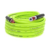 Air Hose with ColorConnex Industrial Type D Coupler and Plug, 3/8 in. x 50 ft., Heavy Duty, Lightweight, Hybrid, ZillaGreen - HFZ3850YW2-D