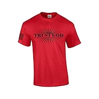 Trust God Not Government Christian American Flag Mens Christian Short Sleeve T-Shirt Graphic Tee