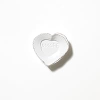 Lastra White Heart Mini Amore Plate, 4.5
