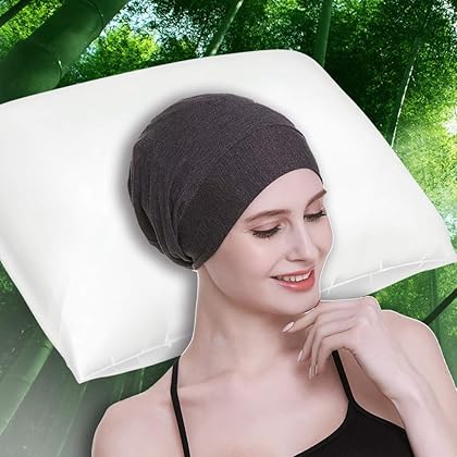 FocusCare Satin Lined Sleep Slouchy Cap Curly Girl Slap Headwear Gifts for Frizzy Hair Women