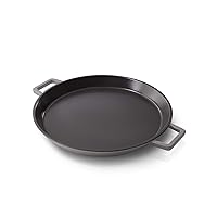 Zakarian by Dash 13 Inch Nonstick Cast Iron Dual Handle Pan, Titanium Ceramic Coated Frying Pan, Grey