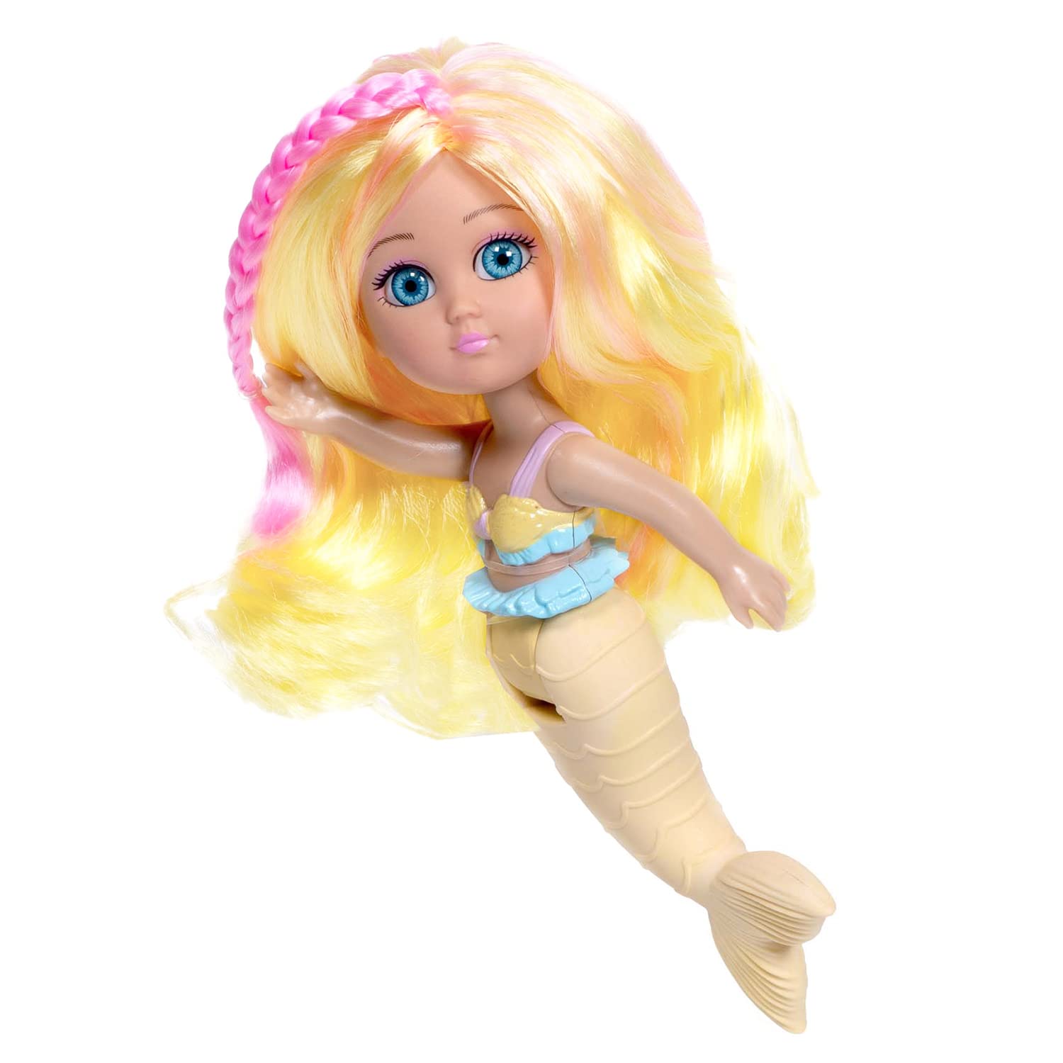 ADORA 7” Interactive Mermaid Doll with Color-Changing Tail for Fun and Imaginative Pool, Beach or Bath Time Play for Ages 1 Year Old and Up - Water Wonder Sandy
