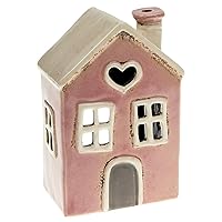 Village Pottery Small Pink Heart Tealight Holder