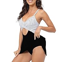 Women One Piece Swimsuits Tummy Control One Piece Cutout Swimsuits for Women One Piece Bathing Suits for Women Swimsuits One Piece Short Swimsuits for Women One Piece Bathing White L