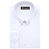 Men's Club Collar Dress Shirt with Pin Collar Bar | Long Sleeve | Button-Up Stylish Formal
