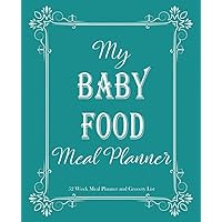 My Baby Food Meal Planner: Weekly Meal Planner Notebook, Meal Planner Journal, Meal Planner And Grocery List, Meal Planner Log Book, Meal Planner And ... Undated, Weekly Meal Planner With Snacks