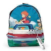 Gake no ue no Ponyo Anime 3D Printing Backpack Rucksack School Bags Daypack Casual Bag for Girls and Boys / 6 One Size