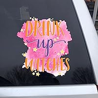 Halloween Car Decal,Decorative Vinyl Wall Quote Stickers Drink Up Witch Wall Stickers 8