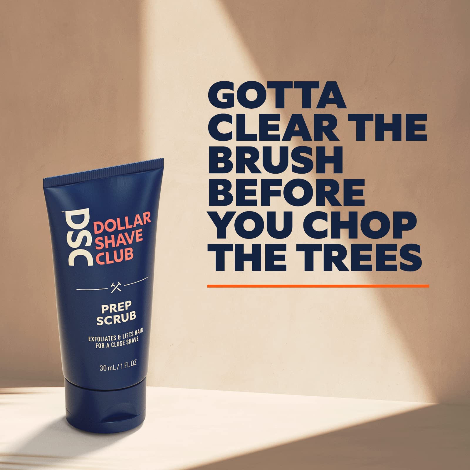 Dollar Shave Club | Prep Scrub 2 ct. | A Pre-Shave Exfoliant Scrub for Face & Body, Exfoliates Dead Skin Cells and Lifts Hairs For a Close Shave, Helps Prevent Ingrown Hairs, Exfoliating Face Scrub