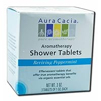 Aromatherapy Shower Tablets, Reviving Peppermint 3 ea (Pack of 2)2