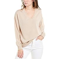 Women's Silk Long Sleeve V-Neck Pullover Sweater