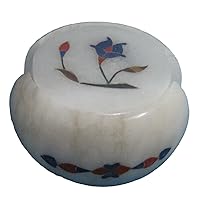 White Marble Inlay Drink 4