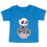 Adventure Awaits Baby Jersey T-Shirt - Animal Graphic Baby T-Shirt - Cute Cartoon T-Shirt for Babies
