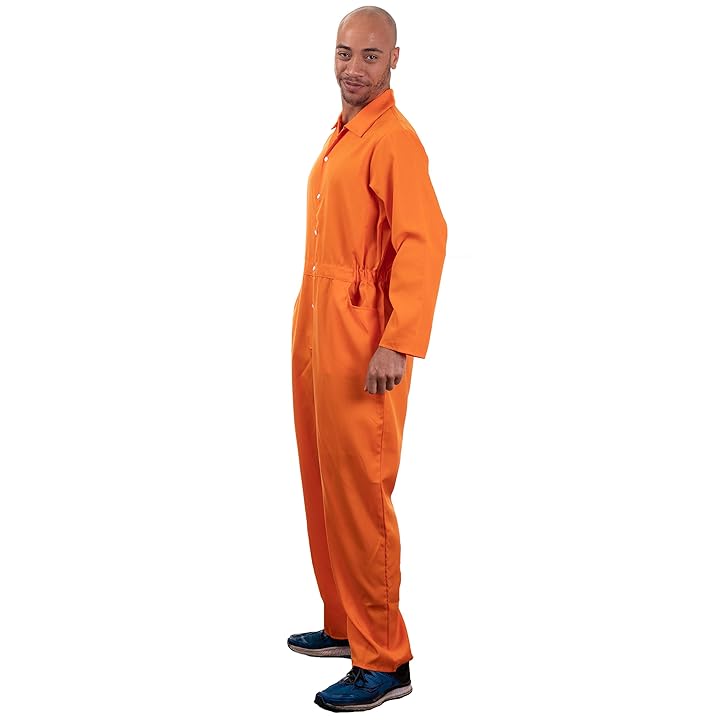 Orange Prison Inmate Halloween Costume Unisex Jail Criminal Prisoner Jumpsuit Ann Arbor T-shirt Co 