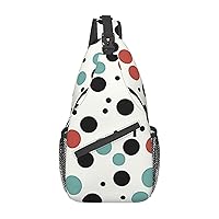 polka dot Crossbody Sling Backpack Sling Bag for Women Hiking Daypack Chest Bag Shoulder Bag