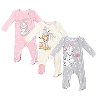 Classics Aristocats 101 Dalmatians Bambi 3 Pack Footed Sleep N' Play Coverall