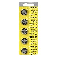 TOSHIBA CR1632 3 Volt Lithium Coin Battery (5 Batteries)