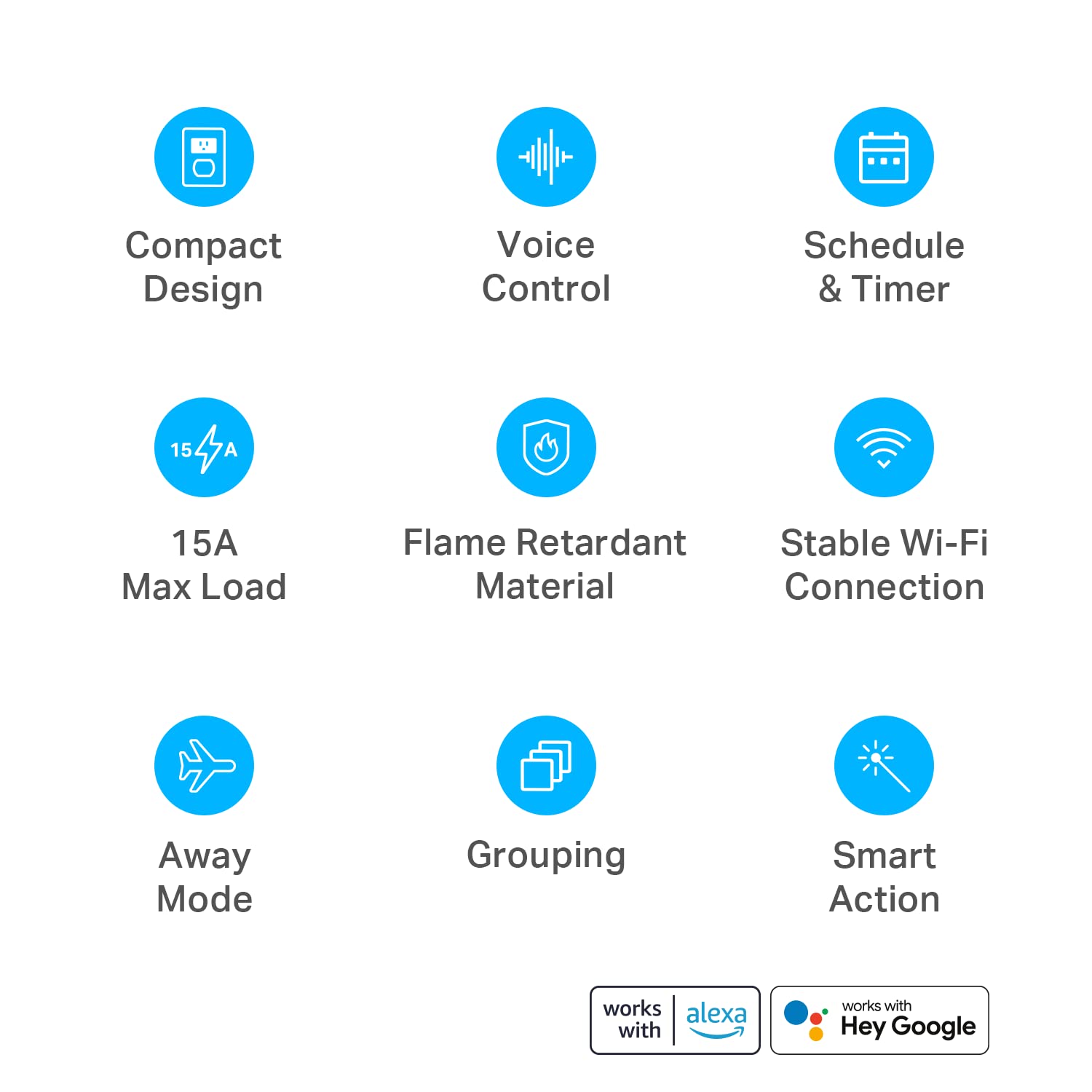 Kasa Smart Plug Mini 15A, Smart Home Wi-Fi Outlet Works with Alexa, Google Home & IFTTT, No Hub Required, UL Certified, 2.4G WiFi Only, 4-Pack(EP10P4) , White